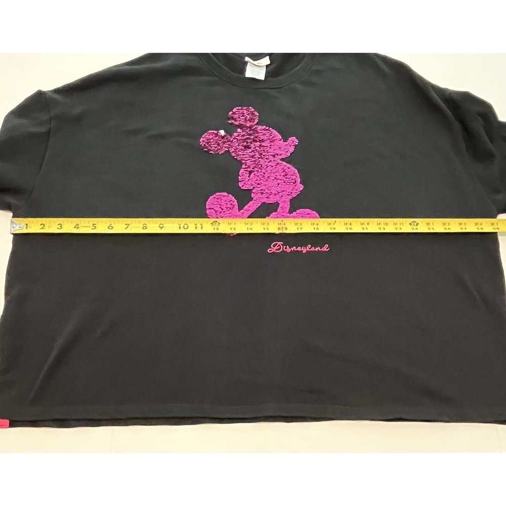 Disney Parks Disneyland Reversible Sequin Mickey Mouse Black Sweatshirt Size 1X - Picture 12 of 16